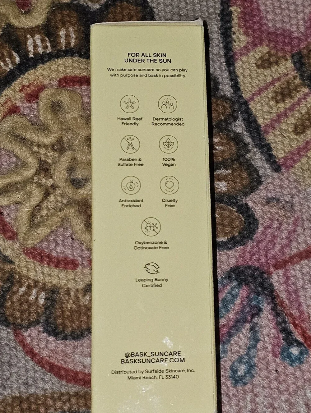 Bask Suncare SPF 50 Sheer Moisturizing Sunscreen Lotion - EXP 12/27 Vegan 3.4 Fl